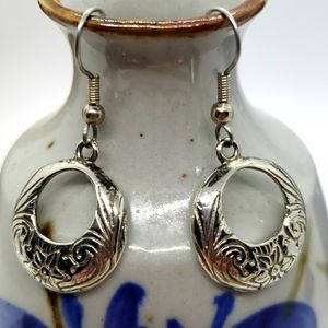 Floral Design Dangle Earrings